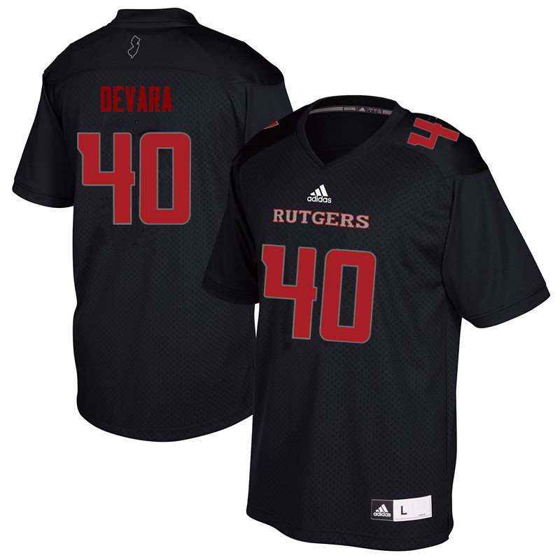 Men #40 Brendan DeVara Rutgers Scarlet Knights College Football Jerseys Sale-Black